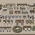 Modern Living Room Sofa And Coffee Table Sets With Curved Designs And Beige Green Tones