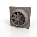 High Performance Industrial Fan With Square Metal Casing And Rotating Blades