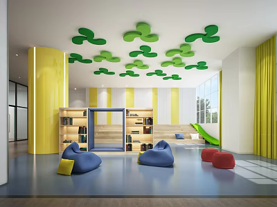 Modern Children's Activity Room Children's Activity Area 3d model