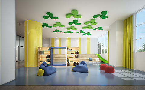 Modern Children's Activity Room Children's Activity Area 3d model