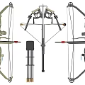 Modern crossbow Bow and arrow Bow and crossbow combination Shooting crossbow Bow and arrow combination Outdoor shooting Firearms Bow and arrow combination 3d model