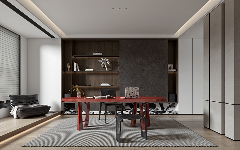 Modern study 3d model