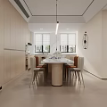 Modern Wooden Staircase With Edge Lighting Glass Railing Potted Plant And Round Lamps