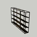 Modern Open Wine Cabinet With Multiple Shelves And Black Frame Design