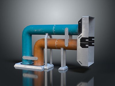 Modern exhaust pipe, ventilation pipe, pipe, water pipe, drainage pipe 3d model