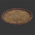 Round Handmade Bamboo Woven Tray For Household Use And Decorative