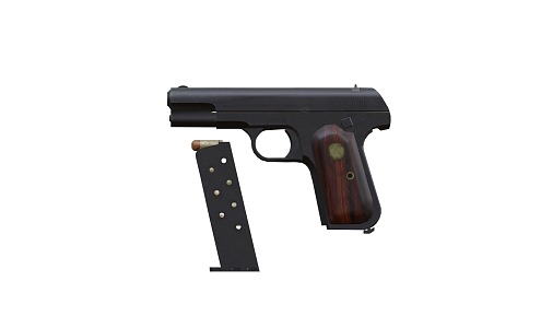 pistol gun weapon 3d model