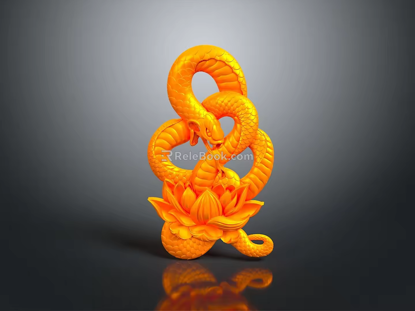 snake cobra venomous snake python reptile cold-blooded animal reptile 3d model