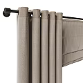 Beige Linen Pleated Curtains For Modern Window Treatment And Home Decor