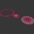 Intricate Geometric Circular Components With Patterned Designs And Structured Edges
