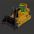 Yellow Tracked Bulldozer Heavy Duty Functional Construction Vehicle with Front Blade