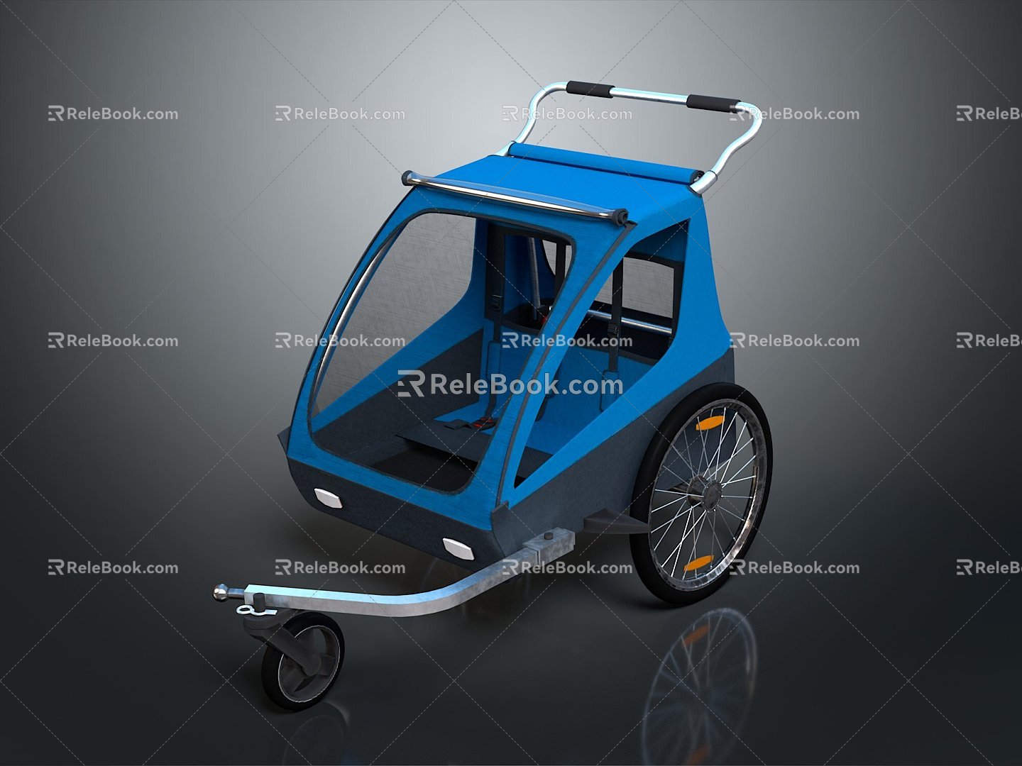 Rainproof Crotch Bicycle Crotch Bicycle with Canopy 3d model