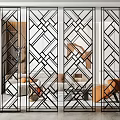 Modern Partition Metal Partition 3d model