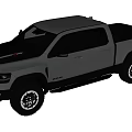 Modern Gray Pickup Truck With Rugged Exterior And Off Road Tires