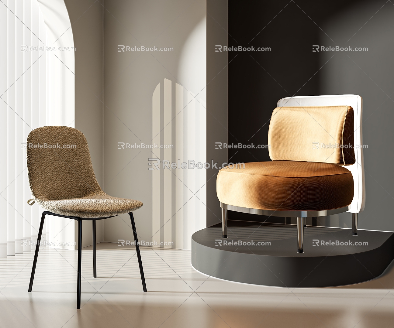 Modern Single Sofa Chair Single Chair Creative Chair 3d model