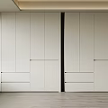 Modern White Wardrobe With Sliding Doors And Sleek Built In Design For Bedroom