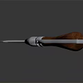 Sturdy Hardware Tool With Wooden Handle And Metal Tip For Various DIY Projects
