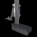 Silver Metal Adjustable Hardware Bracket Tool with Holes for Durable Industrial Applications