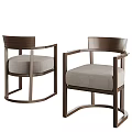 Modern Armchairs with Metal Frame Light Gray Upholstered Seats and Elegant Design