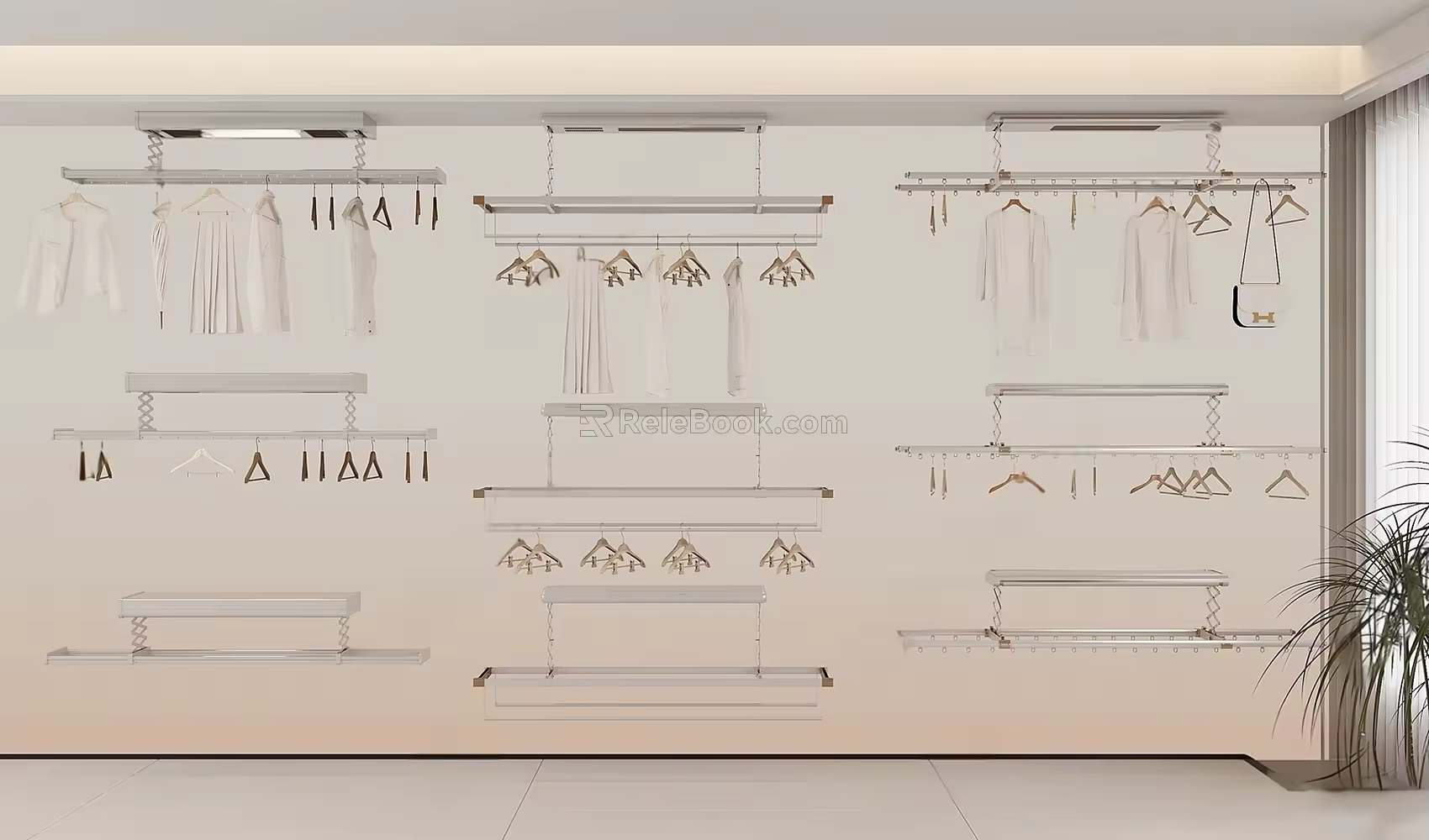 modern drying rack lifting drying rack 3d model