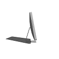 White All in One PC with Black Screen Sleek Design Integrated Webcam and Stable Stand