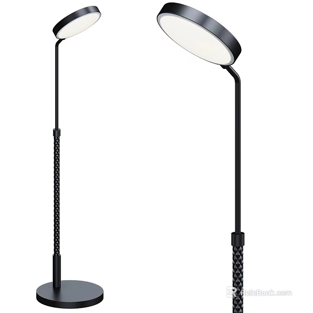 Modern Minimalist Black Metal Chandelier With Circular Shade And Hanging Design Structure 3d model 
