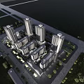 Modern High Rise Residential Complex With Green Spaces And Surrounding Roads