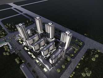 Residential District Planning of Modern Residential District 3d model