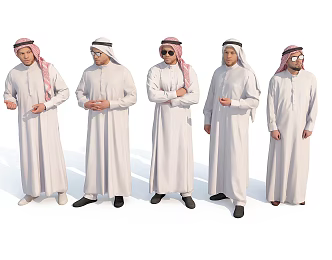 Modern Prince Middle Eastern Man Rich Businessman Rich Tuhao Rich Man Standing Man Dubai Prince 3d model