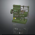 Cincinnati Vintage Green Industrial Machine Tool With Worktable And Control Components