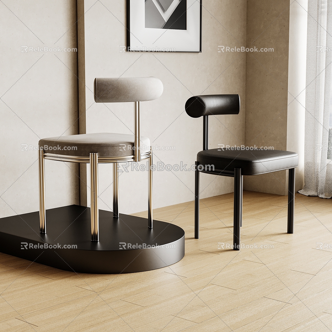 Modern Dining Chair Leisure Chair 3d model