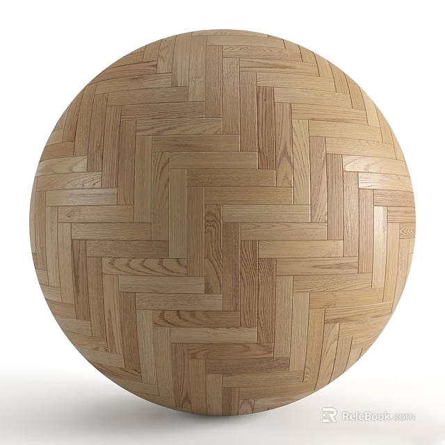 Intricate Wooden Sphere Component With Interlocking Wood Planks Craftsmanship Design 3d model 