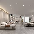 Modern Luxury Bedroom Specialty Store with Stylish Beds and Elegant Interior Design