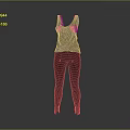 Stylish Women's Patterned Tank Top With High Waisted Black Leggings Outfit