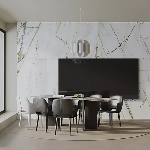 Modern dining table 3d model
