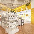 Modern Retail Store Interior With Bright Lighting And Well Arranged Product Display Shelves