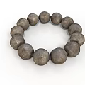Handmade Round Bead Bracelet With Dark Gray Rough Surface For Daily Use 3d model