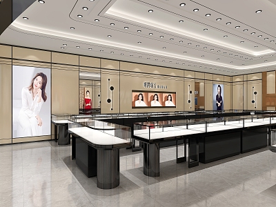 Modern Jewelry Store Zhangjiagang Ming Brand Jewelry 3d model