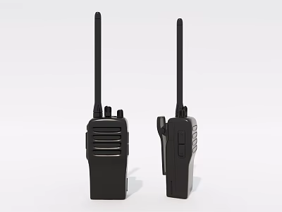 Two Black Doorbell Devices With Side View And Modern Design Elements 3d model