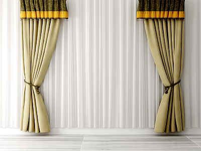 Modern Curtains 3d model