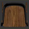 Modern Leisure Chair With Wooden Frame Dark Backrest And Armrests Design