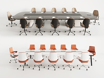 Conference tables and chairs 3d model