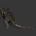 Legendary Giant Reptilian Beast Godzilla Inspired Monster With Spiked Dorsal Fins And Rough Scaly Skin