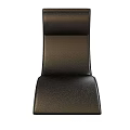 Tech Exhibition Hall Featuring Black Leather Curved Chair With Metal Frame