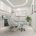 Modern Dental Clinic Interior With Treatment Chair Monitor Window Office Desk And Plant
