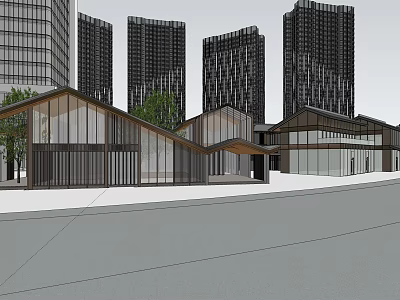 New Chinese Commercial Street 3d model