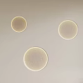 Three Circular Shapes With Light Tones Arranged On Beige Background Surface 3d model