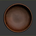 Rustic Orange Brown Handcrafted Terracotta Bowl With Textured Surface And Patterns 3d model