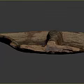 Antique Handcrafted Wooden Tool With Natural Grain Texture And Rustic Vintage Design