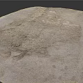 Weathered Light Gray Stone Slab With Rough Surface Irregular Texture Dark Spots 3d model